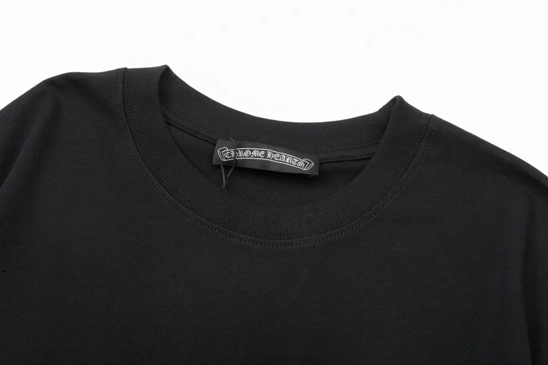 Chrome Hearts/ 🪡 Logo Same Style T Versatile : Black Size：XS~L
